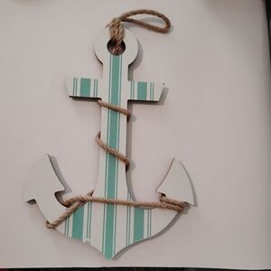 Nautical Anchor Wall Decor - White and Green